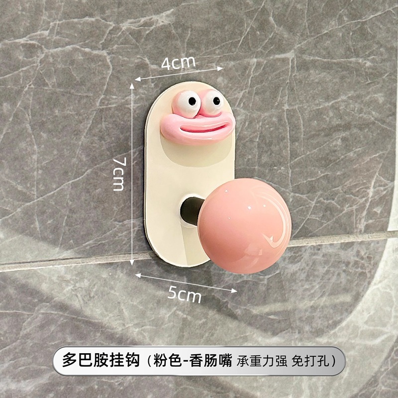 Gancho de baño sin perforación, fuerte carga pegajosa puerta trasera sin marcas, gancho de ropa, gancho de toalla en la pared del baño
