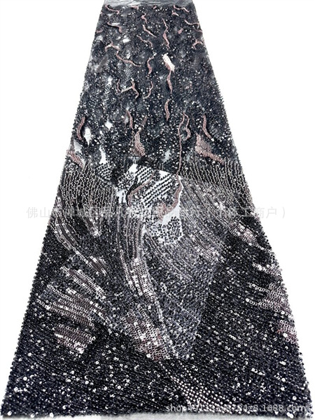 2026 nuevos fabricantes de tela de cuentas de alto nivel de diseño banquete vestido de moda de celebridades tela bordada transfronteriza