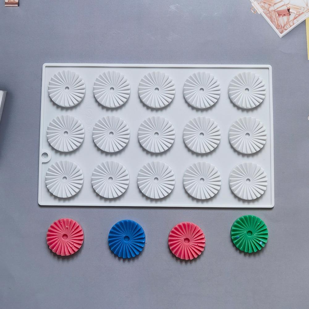15 Piece Durable Silicone Flower Cake Mold Chocolate Cupcake Pan Pudding Dessert Mold Soap Baking Tools