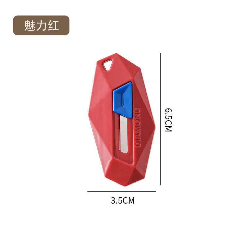 Máquina de desembalaje de diamantes de dopamina, cuchillo de desembalaje multifuncional, alto valor, no daña las manos, rebote automático, costura de diente de sierra portátil