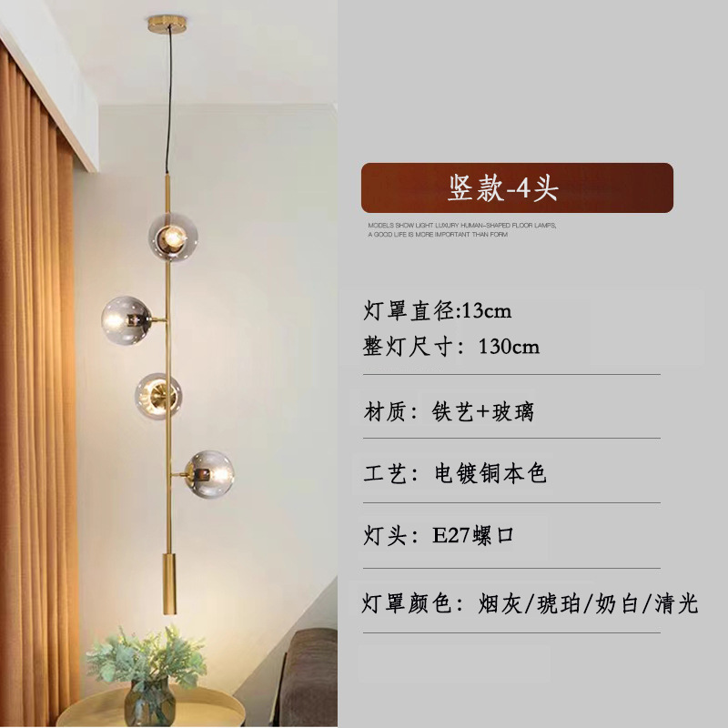 Moderno minimalista de hierro forjado restaurante bar araña Comercio exterior Amazon restaurante iluminación fábrica en stock lámparas al por mayor