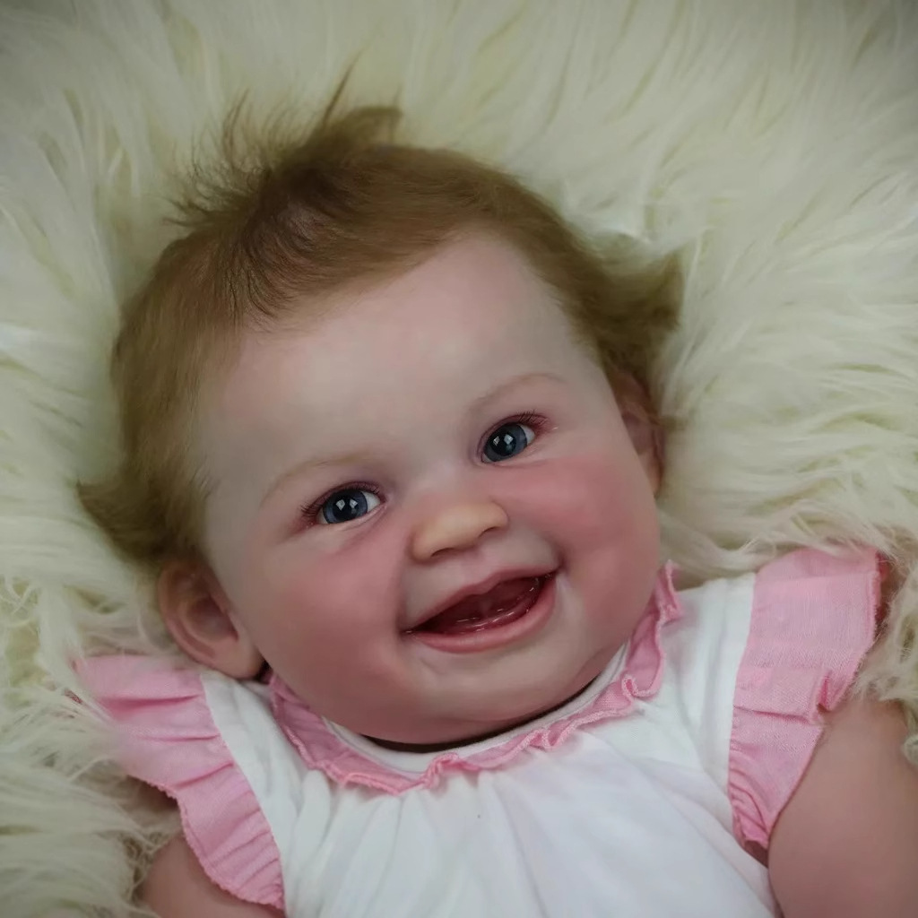 Kit de muñeca reborn 22 pulgadas sonrisa cara realista toque real