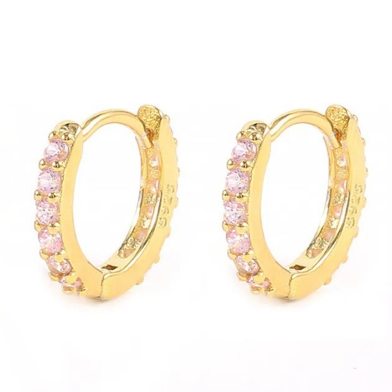 1 Pair 925 Sterling Silver Round Earrings display picture 3