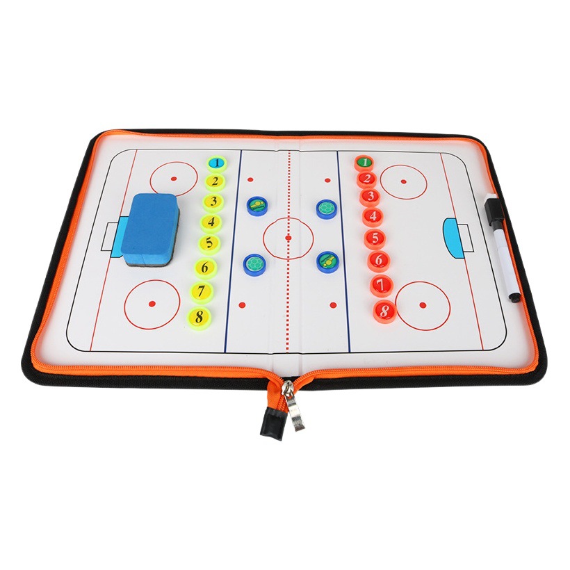 Ice hockey tactical board portable zipper folding magnetic ice hockey coach explanation tactical board student teaching tactical board