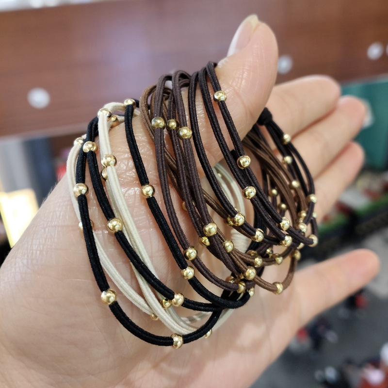 新款韩版轻奢简约基础水钻头绳女扎头发绳发圈女高弹力橡皮筋头饰