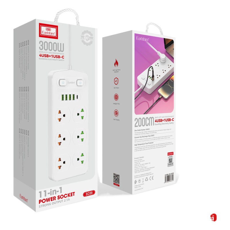 Transfronterizo multi-funcional inteligente enchufe PD Puerto + 4USB hogar poroso socket de alta potencia Placa de cableado