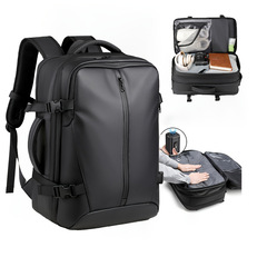 密码锁防盗电脑背包真空气囊背包商务大容量真空压缩双肩包扩容层