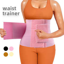 三段魔术贴束腰带运动鱼骨产后束缚带waist trainer大码收腹带