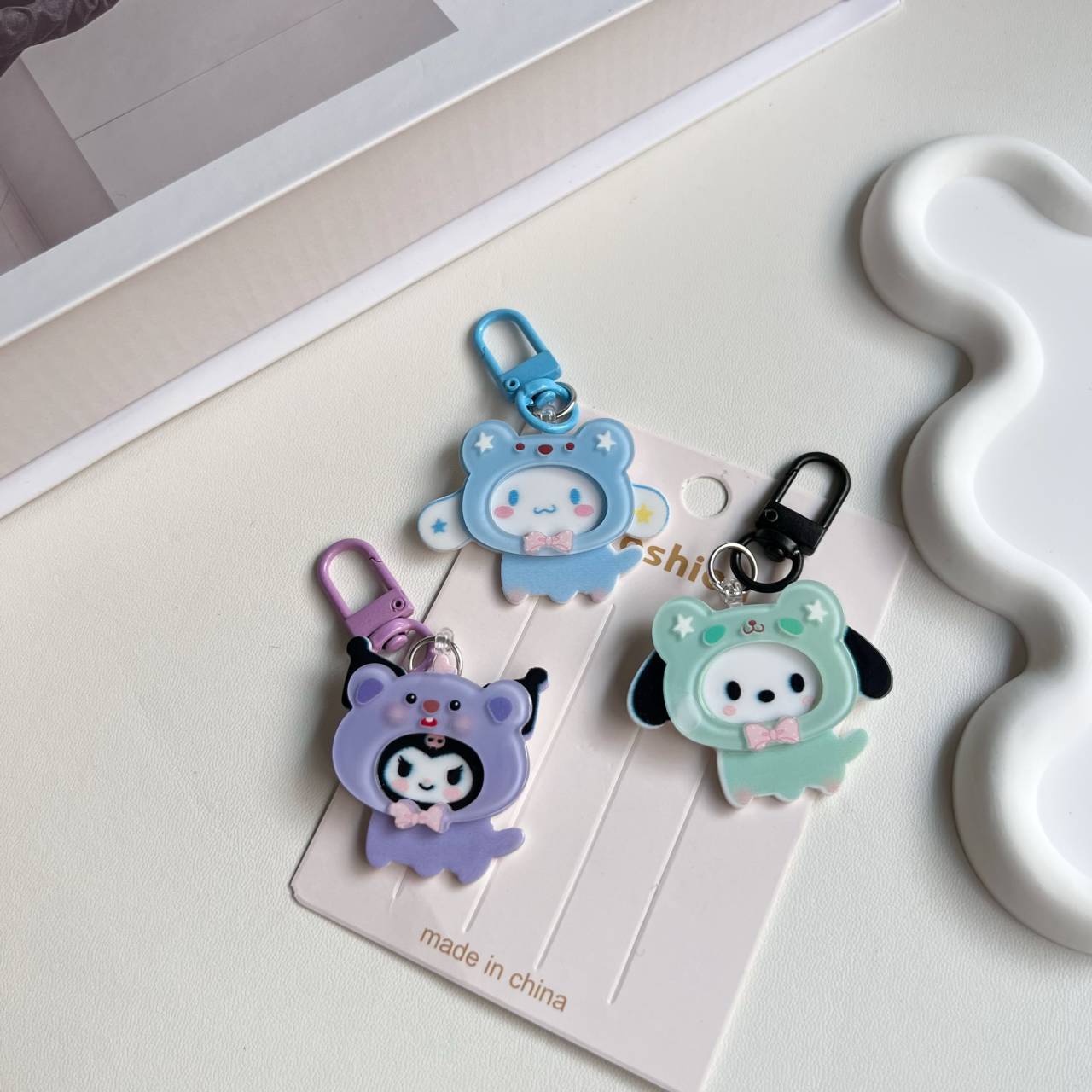 Con sombrero caminando Sanrio llavero lindo dulce chica corazón estrella bolsa de dibujos animados colgante novias Accesorios