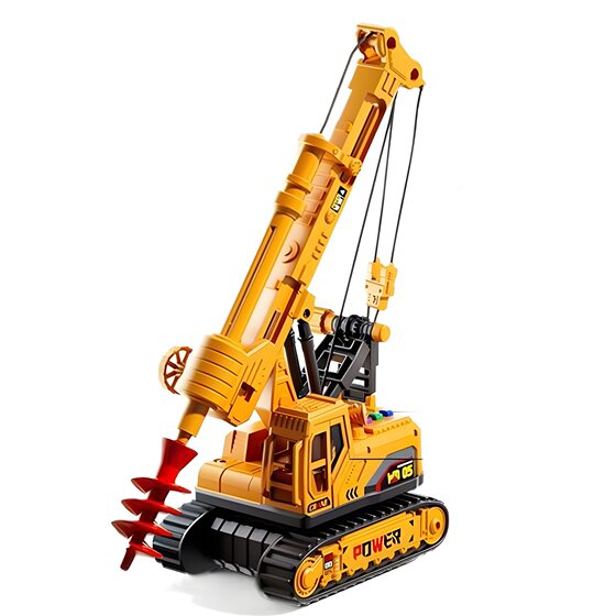Children's inertia large pile driver toy simulation engineering truck boy crane rope crane model earth boring machine
