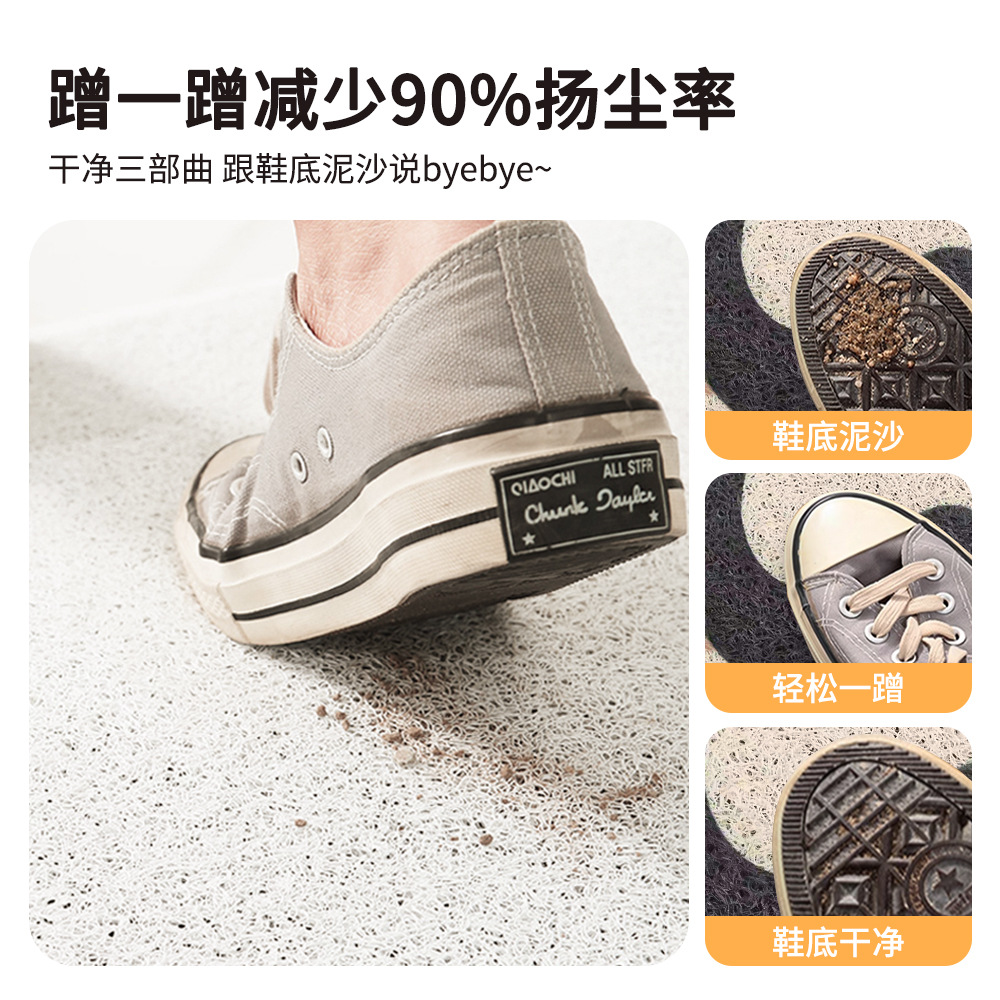 2025 nueva puerta de entrada alfombra de piso puerta de entrada alfombra antideslizante anillo de seda resistente al desgaste puerta de entrada alfombra