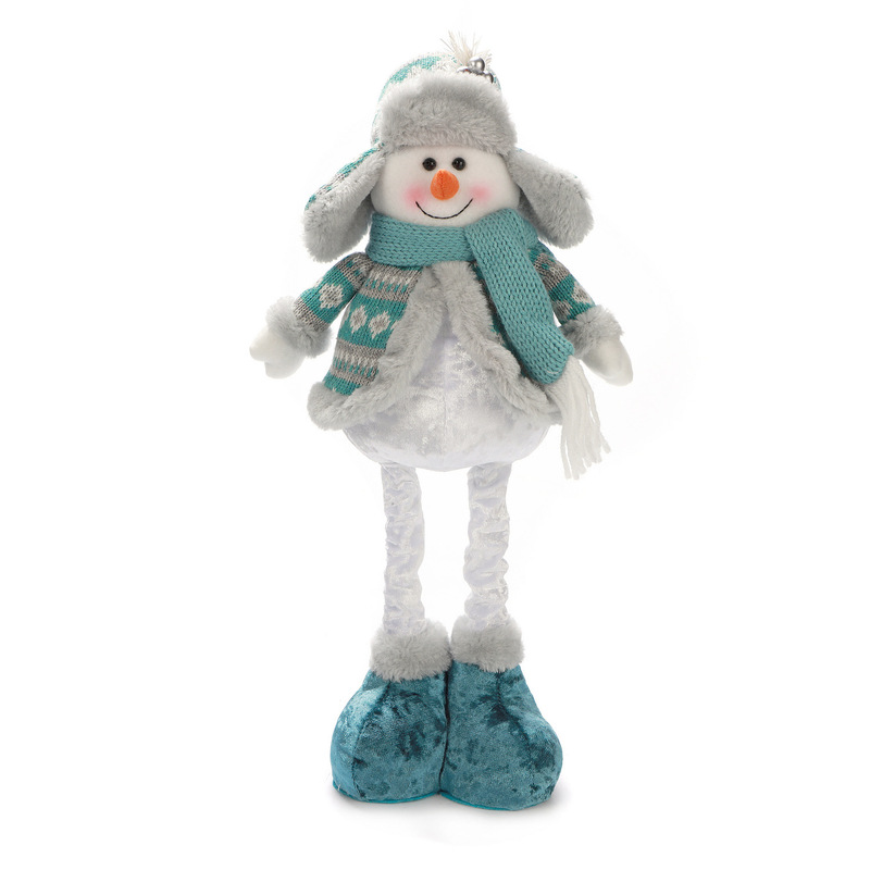 ブルー人形クリスマス装飾格納式サンタクロース雪だるまヘラジカクリスマス人形装飾装飾品卸売|undefined