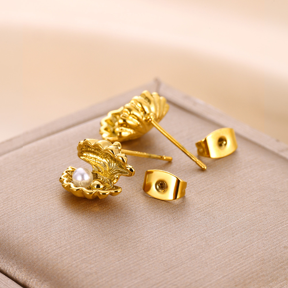 5g Weight 0.03µm-0.05µm Gold Plating Thickness PVD Coated Gold Plating Process 304 Stainless Steel Ear Needle Material 18K Real Gold Plated Plating Material Pearl Inlay Material Ear Studs Classification 18K Gold Plating Color 1 Pair Quantity Daily Occasion 304 Stainless Steel Material Tortoise, Hippocampus, Shell Pattern Women's Gender Simple Style Style Waterproof Non Tarnish, Inlay Craft PVD Coated Real Gold Plated 18K Gold Tortoise Hippocampus Shell 304 Stainless Steel Simple Style Waterproof Non Tarnish Ear Studs 9