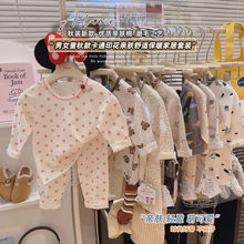 春秋2025新款男童女童无骨卡通秋衣秋裤两件套莱卡内衣裤套装