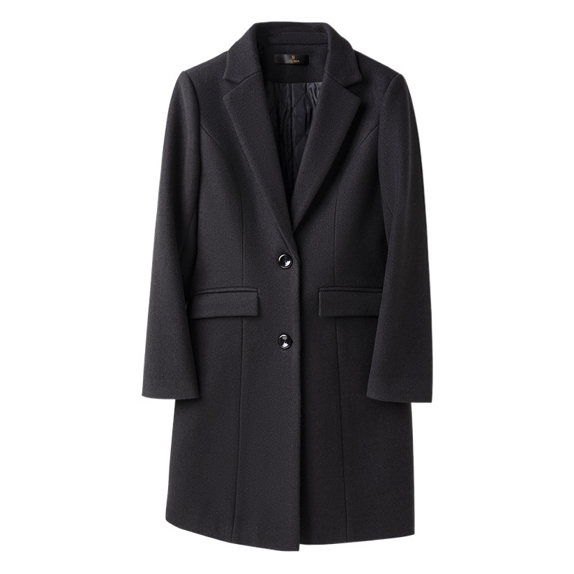 2026 Professional Woolen Coat for Men and Women, Winter Thickened Cotton-Padded Business Workwear Woolen Jacket Work Uniform