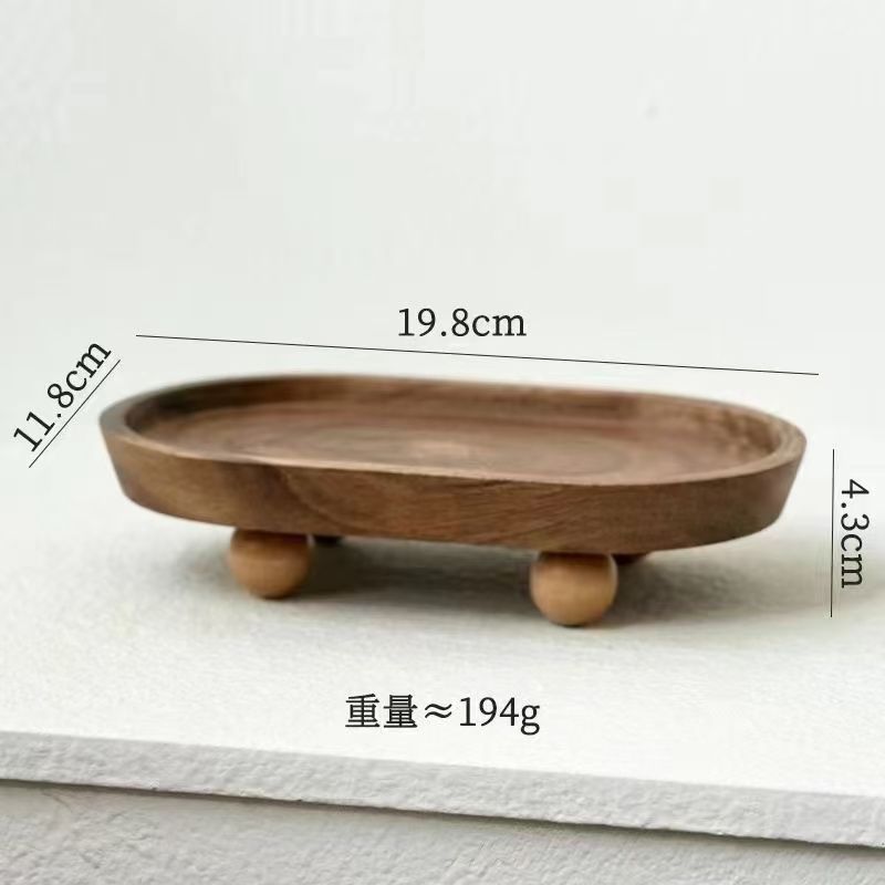 木製アロマパレット置物鍵収納皿クリエイティブデザート皿写真撮影道具玄関収納皿トレー|undefined