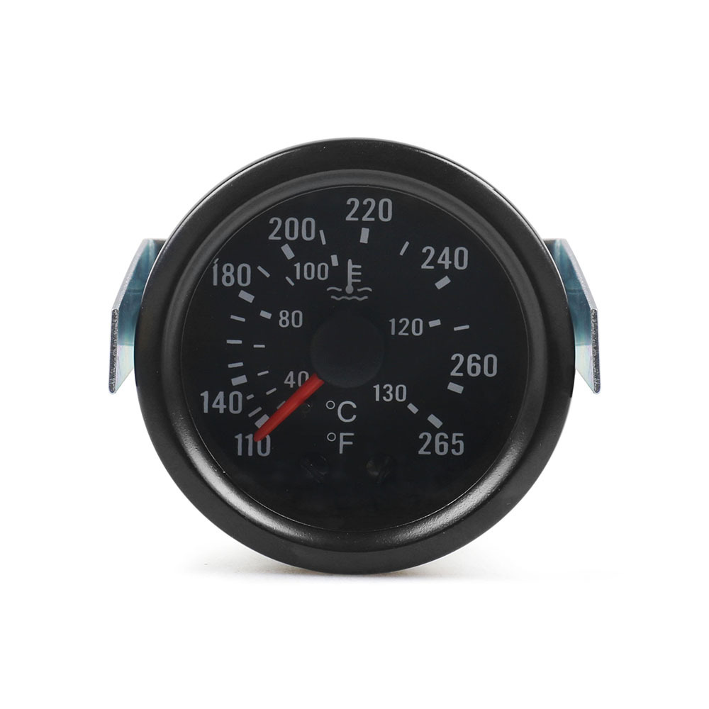 52mm Universal Instrument Pointer Mechanical Water Temperature Gauge 130 ℃ /265 ℉ Dual Scale Display Npt 1/2