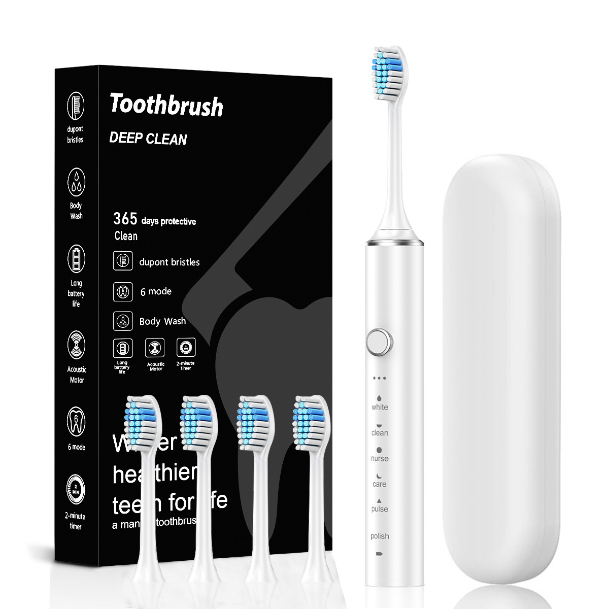 Cross-Border Electric Toothbrush Popular Adult Household Sonic Electric Toothbrush Couple Soft Bristle Toothbrush