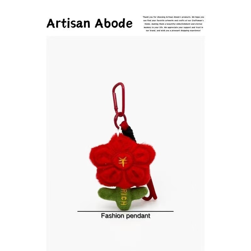 Creativo lindos colgantes de flores juguetes de peluche muñecas bolsas colgantes muñecas llaveros ramo muñecas al por mayor