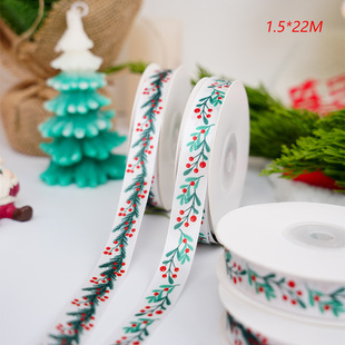 2022 new Christmas ribbon baking cake cookie gift packaging box diy decorative ribbon