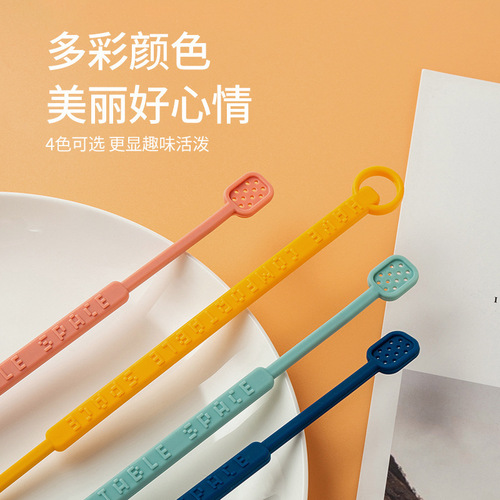Milk tea juice coffee long handle stirring stick bar hot drink coffee cocktail milk powder honey silicone stirring spoon