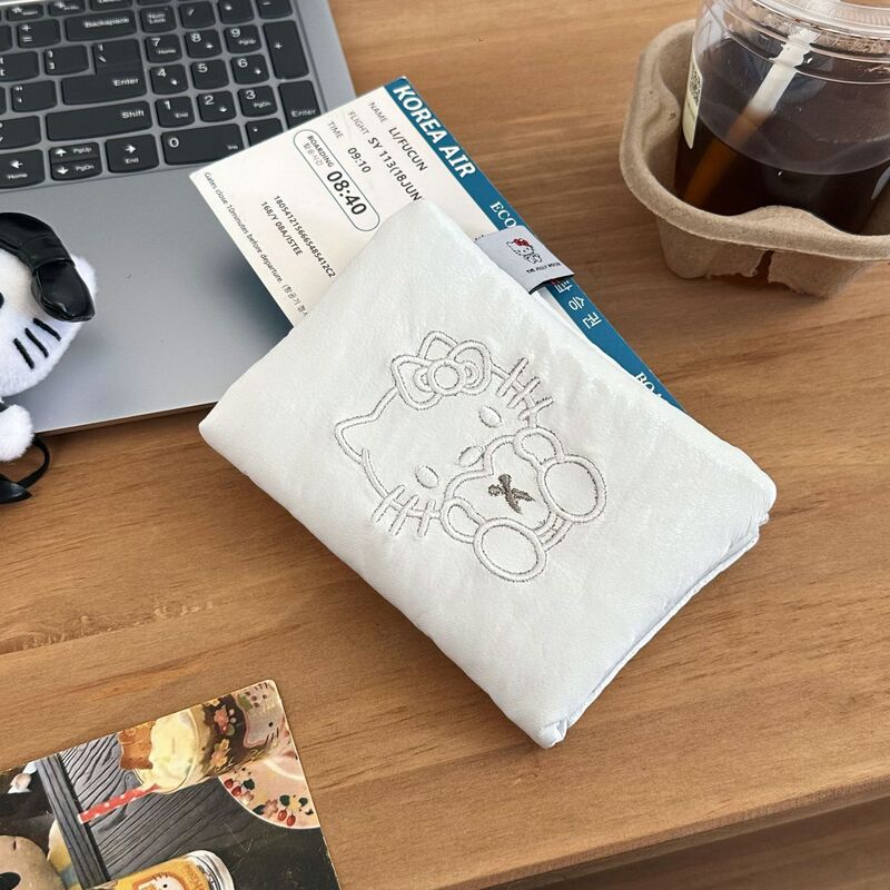 韩版可爱猫咪护照包护照夹登机牌身份证一体卡包简约多功能证件包|undefined