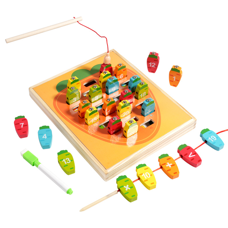 Juguetes de pesca magnéticos para niños pequeños Juguetes de pesca de madera Juguetes de pesca de madera Juguetes de pesca de madera