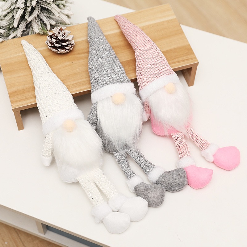 Decoración de Navidad suministros de decoración de estilo nórdico muñeca decoraciones de Navidad sin rostro viejo hombre muñeca adornos de ventana