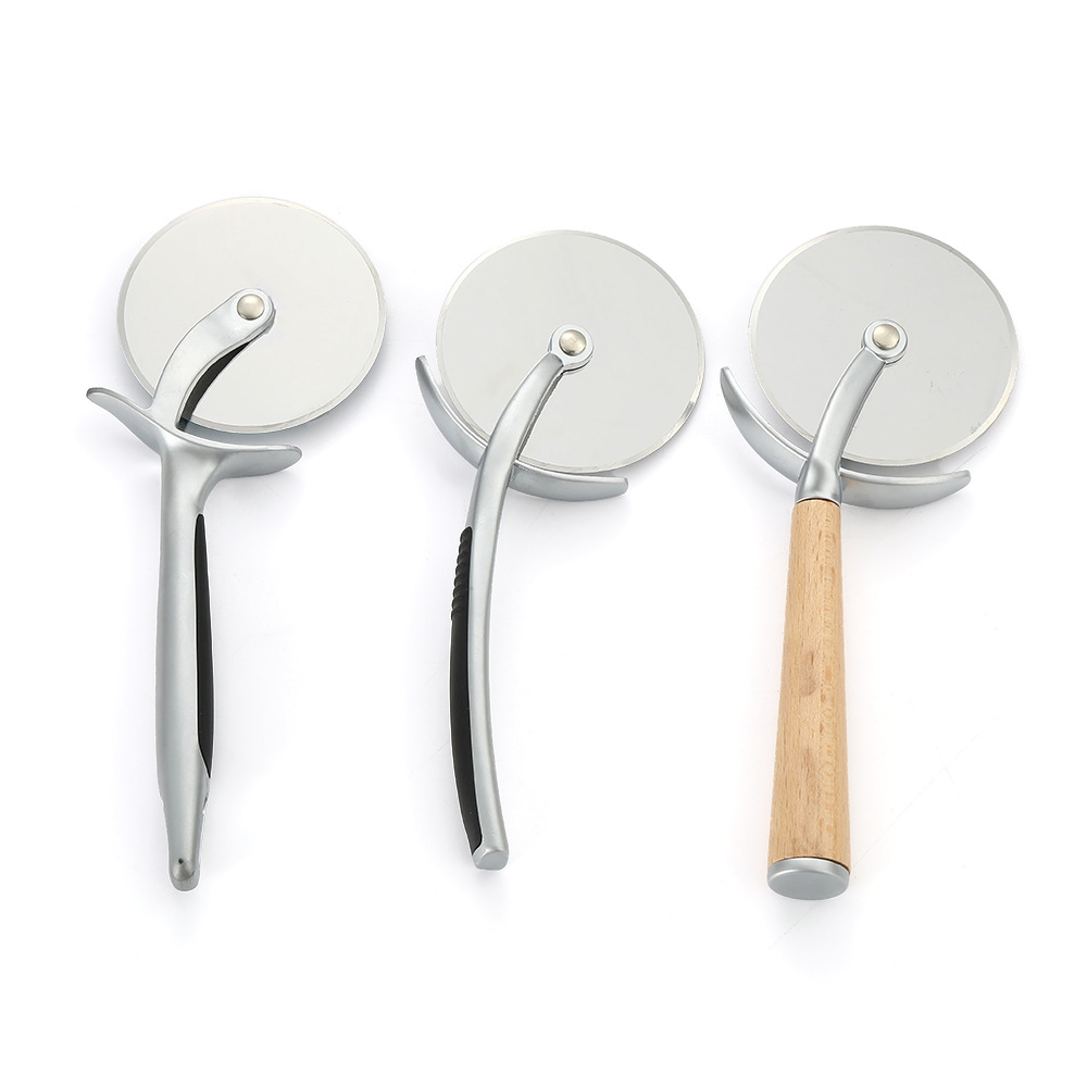 锌合金披萨切片刀甜品蛋糕饼刀芝士铲刀薄饼滚轮铲刀切割工具批发