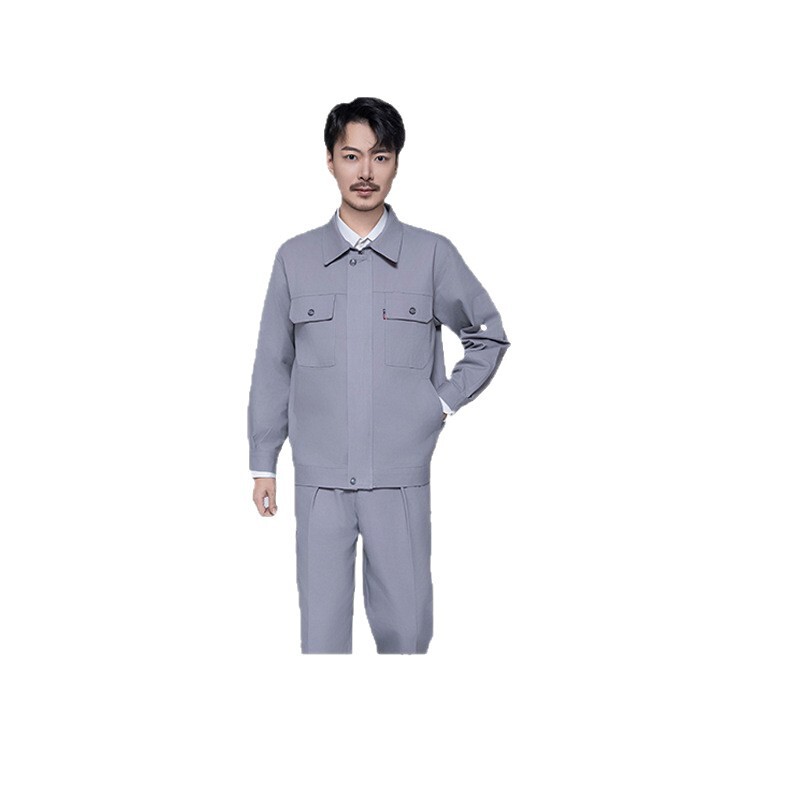 男性と女性のための春と秋の綿の作業服スーツ、耐摩耗性、耐汚れ性、通気性、労働保護、自動車修理、純綿の作業服、労働保護|undefined