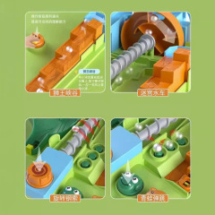 叢林闖關大冒險滾珠走珠軌道桌面遊戲益智玩具3-6歲男孩彈珠迷宮