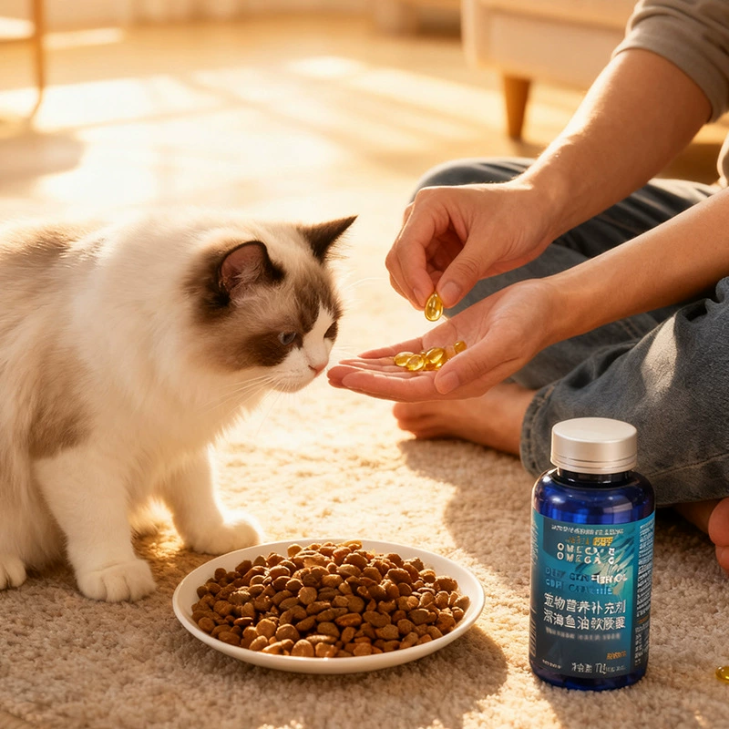 Прямые поставки от производителя: рыбий жир для домашних животных подходит как для кошек, так и для собак, мягкие капсулы с рыбьим жиром глубоководных рыб, специально разработанные для кошек и собак.