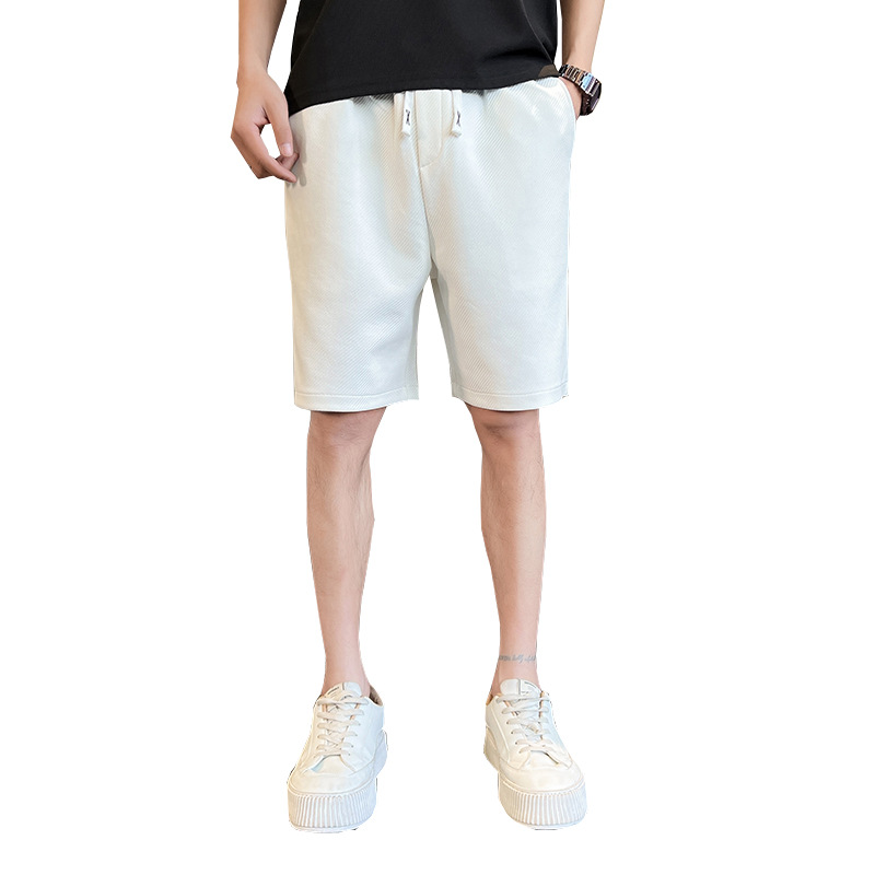 Shorts verdi in twill da uomo estate 2023, nuovi pantaloni pentagonali casual e sportivi, pantaloni da spiaggia alla moda per uomo_voghion.com