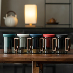 陶瓷茶水分離杯辦公家用泡茶杯帶蓋過濾杯馬克杯個人杯商務禮品