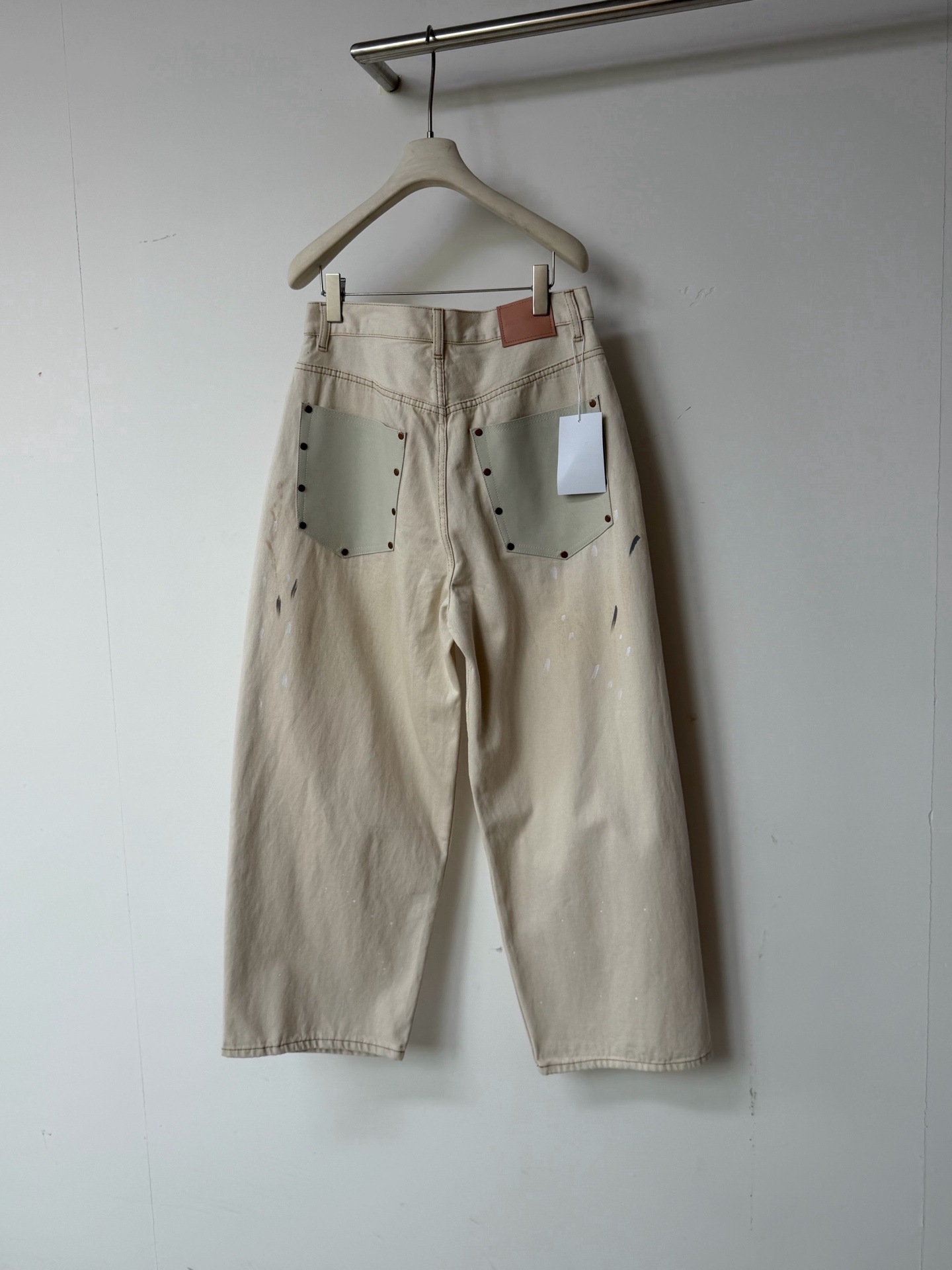 Retro denim trousers for men and women