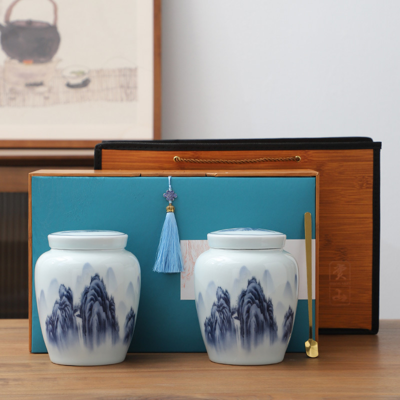 산을 감상하는 블루(녹차 선물 상자)