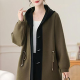 媽媽秋裝氣質(zhì)外套中長(zhǎng)款洋氣上衣中老年女裝春秋時(shí)尚大衣2025新款，女裝毛呢外套，妃慕昵服飾