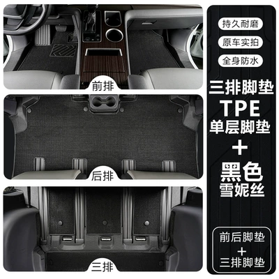 Coverage, 21-25 Model Sienna Car – Modelə uyğun ayaqaltı - seine-21-24-models-tpe-floor-mat-upgrade-package-threshold-tpe-foot-pad-black-snow