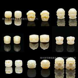 天然淡水珍珠阿呆醒狮黄财神六字真言骷髅头莲花珍珠配珠货源批发