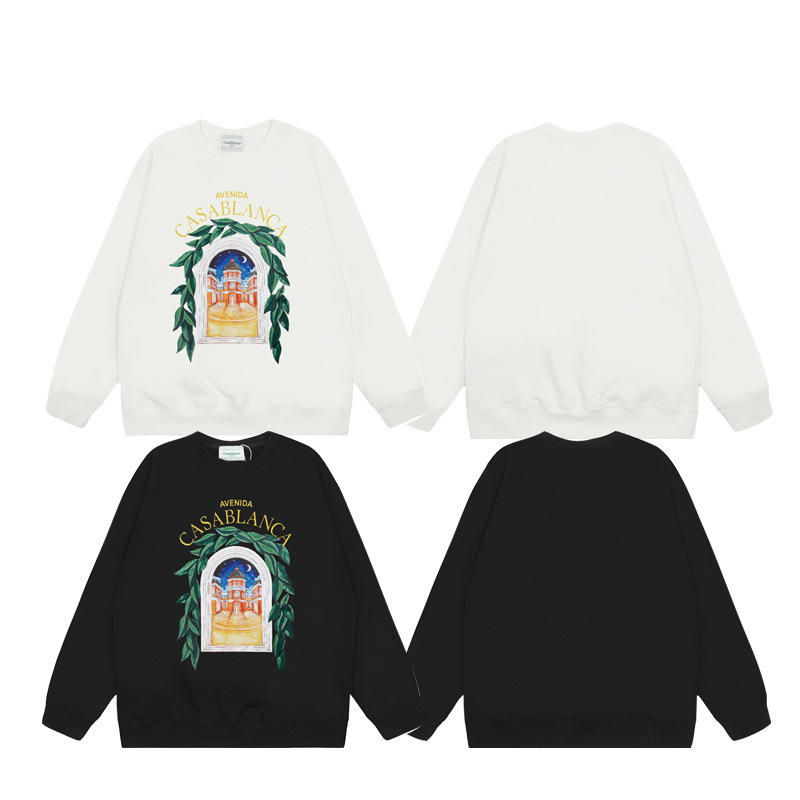 European and American Fashion Brand Casa Casa New Fantasy Door Creative Printing Round Neck Casual Loose Long Sleeve Couples Sweatshirt