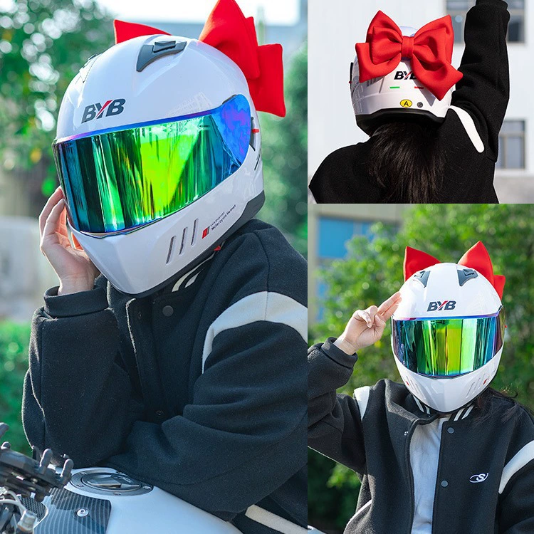 Шлем, электрический автомобиль с бантом, большой аксессуар для езды на велосипеде, украшения