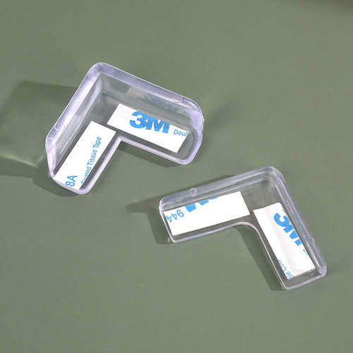 Children's transparent anti-collision corner, transparent silicone corner protector, PVC transparent corner, baby security right-angle thickened table corner anti-collision corner