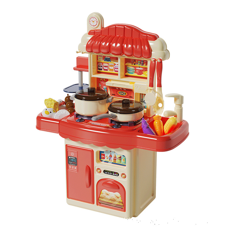 子供用おままごとキッチンおもちゃ 男の子 女の子 キッチン用品 6点セット 赤ちゃん 2-3歳 料理セット 模擬音と光付き