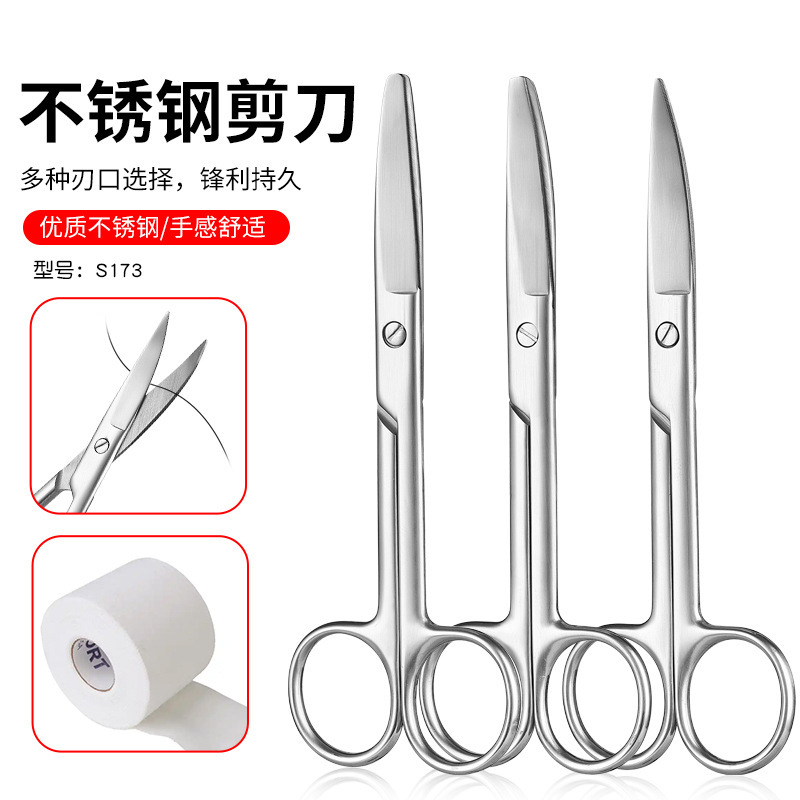 Stainless Steel Eyebrow Scissors, Curved Scissors, Special Tools for Makeup and Beauty, Double Eyelid Scissors, Small Scissors for Cutting, Manufacturer Wholesale
