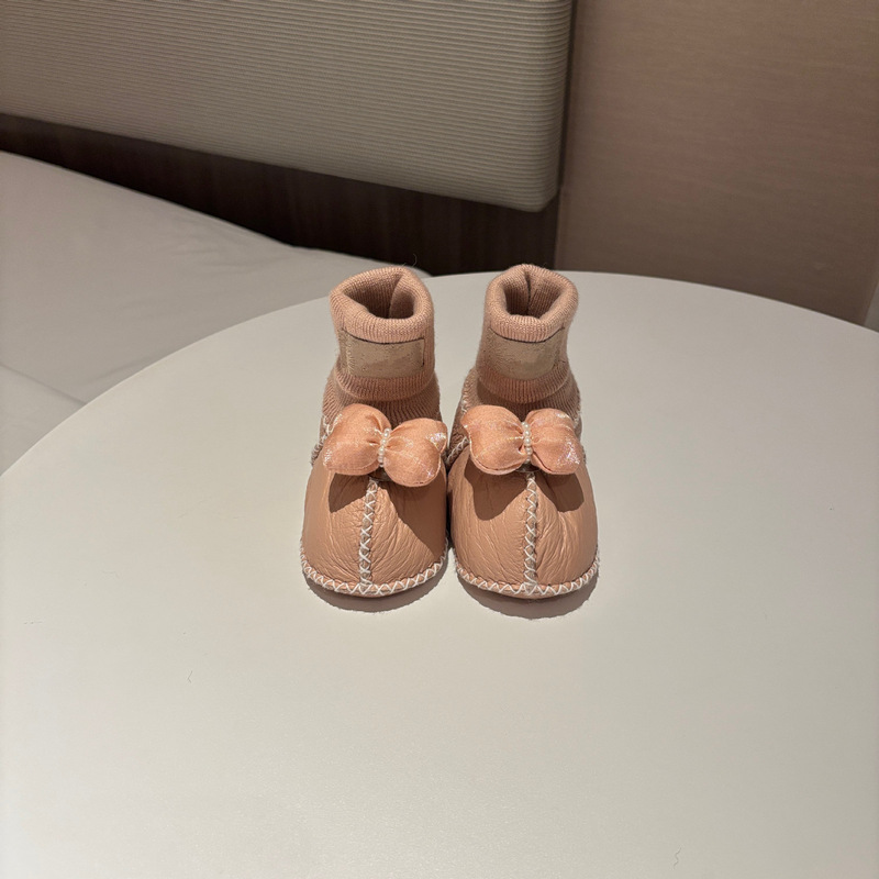 桑坡婴儿棉鞋羊皮毛一体步前鞋袜ins卡通男女宝宝软底毛毛鞋秋冬|undefined