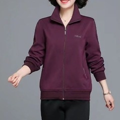 春秋开衫外套妈妈运动套装中年广场舞中老年女装运动服两件套休闲