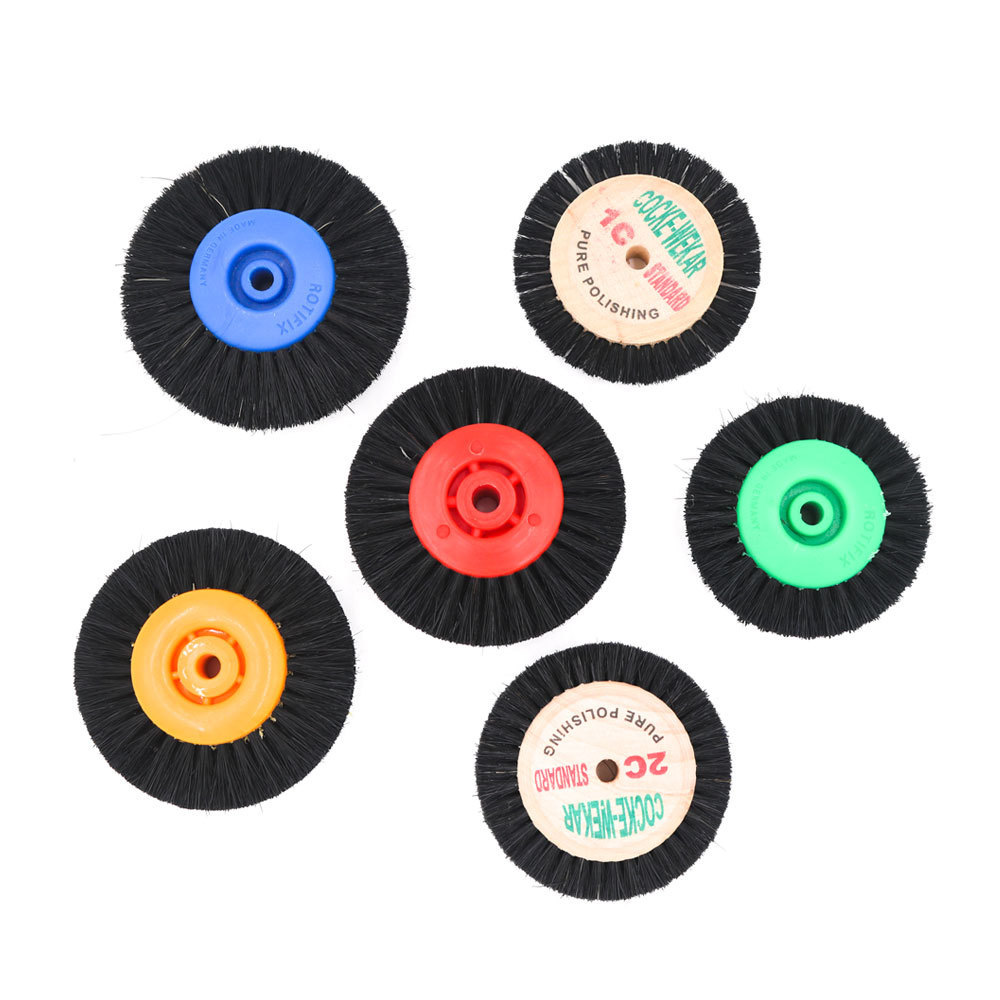 无柄毛刷 木芯毛扫 塑料芯毛轮 缝隙抛光毛刷 文玩首饰抛光打磨工