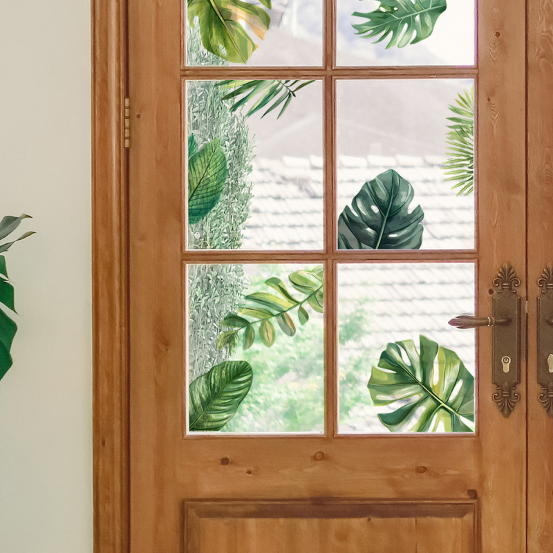 fun-b116 small fresh green plant turtle back leaf bedroom living room home background beautification decorative wall stickers wholesale