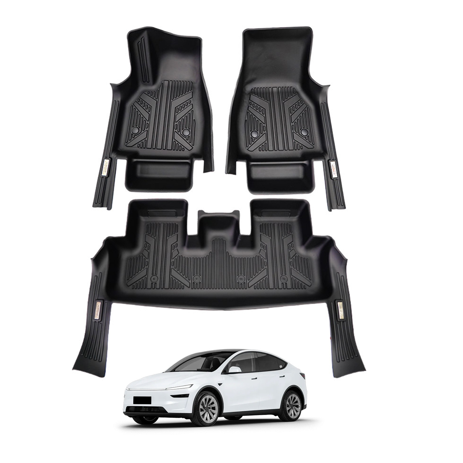 Adecuado para Tesla Car TPE alfombrilla para coche especial Model y 3 alfombrilla para maletero alfombrilla para pie de piso Mat