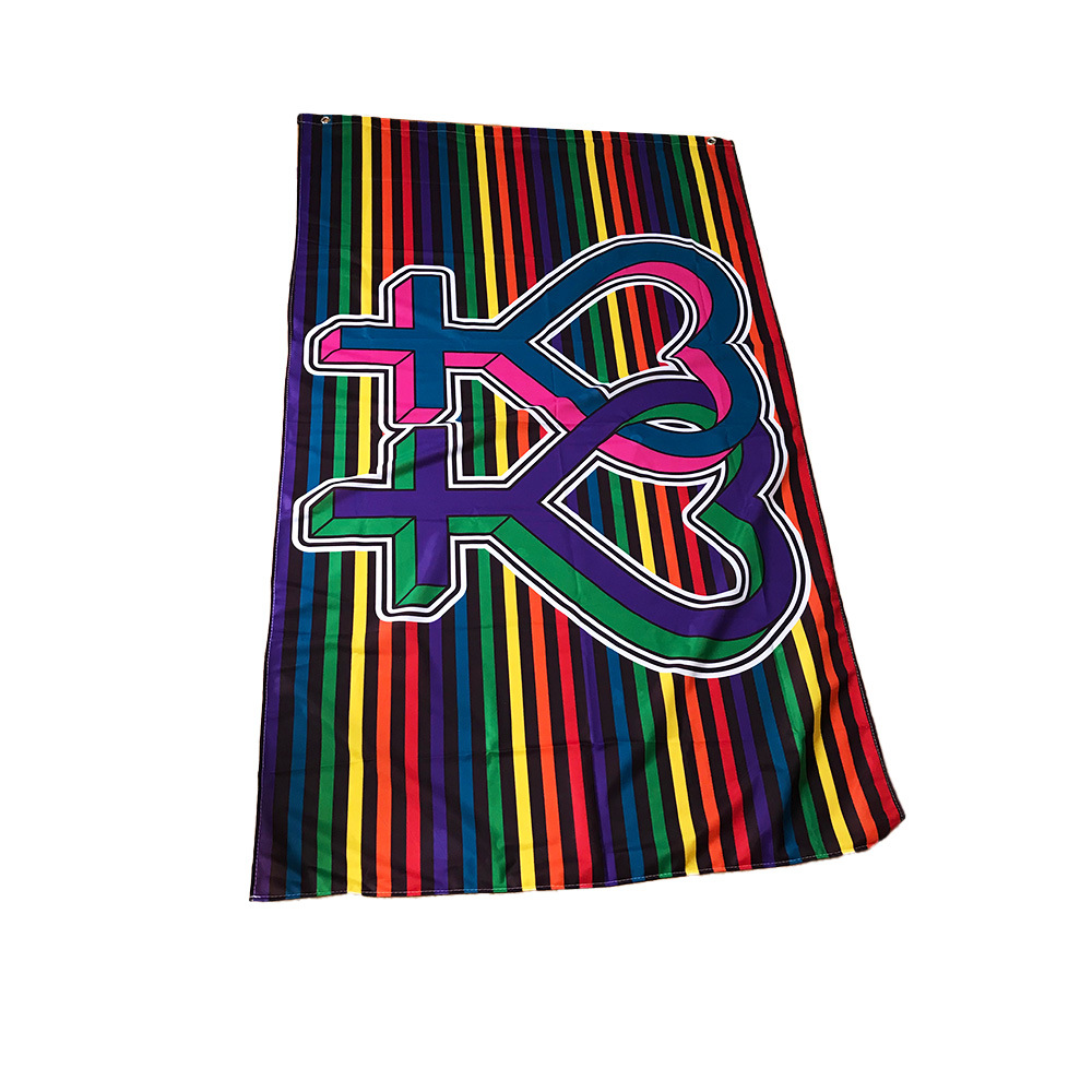 外贸出口批量PVC彩色广告条幅高清喷绘布横幅吊旗来图制作